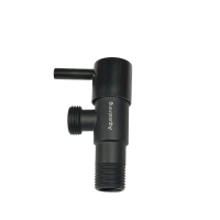 Кран кутовий нержавійка AQUASTRONG 1/2"х1/2" D716 Чорний