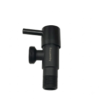 Кран кутовий нержавійка AQUASTRONG 1/2"х3/4" D717 Чорний