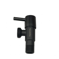 Кран кутовий нержавійка AQUASTRONG 1/2"х3/4" D717 Чорний