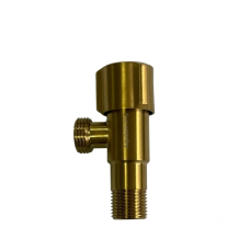 Кран кутовий нержавійка AQUASTRONG 1/2"х1/2" D518 Золотий