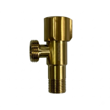 Кран кутовий нержавійка AQUASTRONG 1/2"х3/4" D519 Золотий