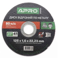 Диск відрізний по металу APRO 125x1,6х22,23мм