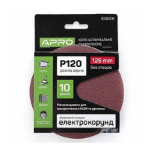 Коло шліфувальне без отворів на липучці d 125мм P120 APRO