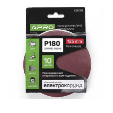 Коло шліфувальне без отворів на липучці d 125мм P180 APRO