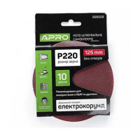 Коло шліфувальне без отворів на липучці d 125мм P220 APRO
