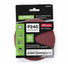 Коло шліфувальне без отворів на липучці d 125мм P240 APRO