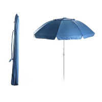 Парасолька пляжна з нахилом та клапаном посилена з гвинтом 2,2м (28/32) блакитний (СИЛА)