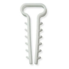 Дюбель-ялинка пiд плоский кабель 8х5 мм білий (пач. 100 шт.) (APRO)