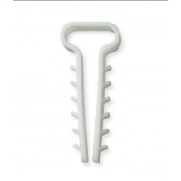 Дюбель-ялинка пiд плоский кабель 10х5 мм білий (пач. 100 шт.) (APRO)