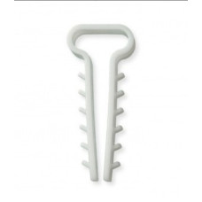 Дюбель-ялинка пiд плоский кабель 10х5 мм білий (пач. 100 шт.) (APRO)