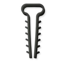 Дюбель-ялинка пiд плоский кабель 10х5 мм чорний (пач. 100 шт.) (APRO)