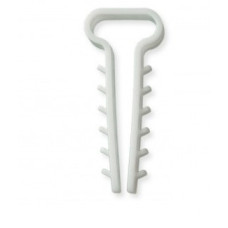 Дюбель-ялинка пiд плоский кабель 12х6 мм білий (пач. 100 шт.) (APRO)