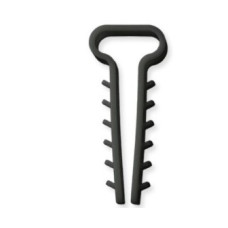 Дюбель-ялинка пiд плоский кабель 12х6 мм чорний (пач. 100 шт.) (APRO)