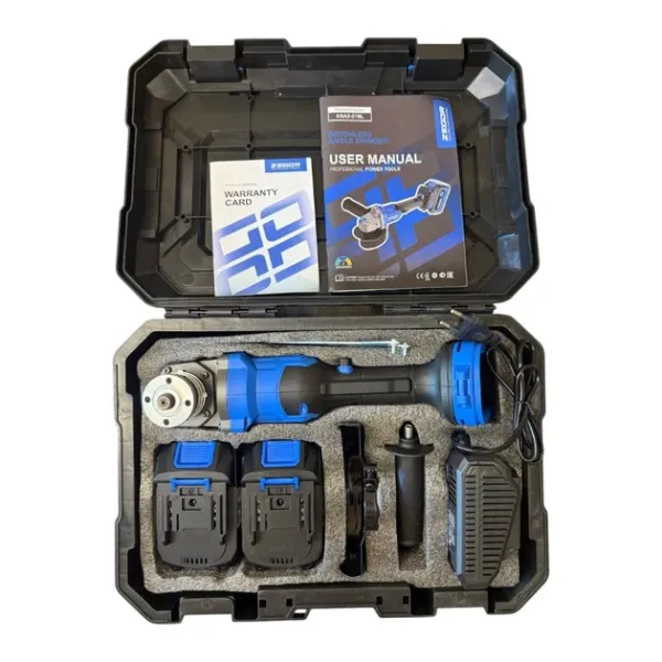 ZEGOR Акумуляторна болгарка 21v /в кейсі /2 акумулятора /круг d125 /24міс.гарантія