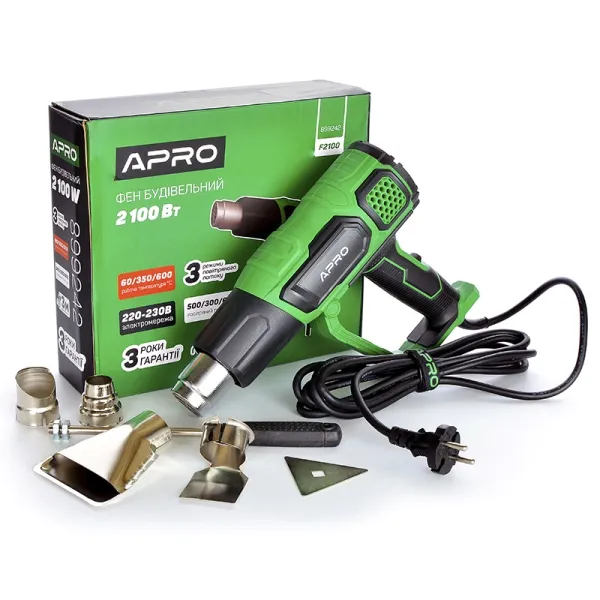 Фен будівельний APRO F2100 60/60-350/60-600
