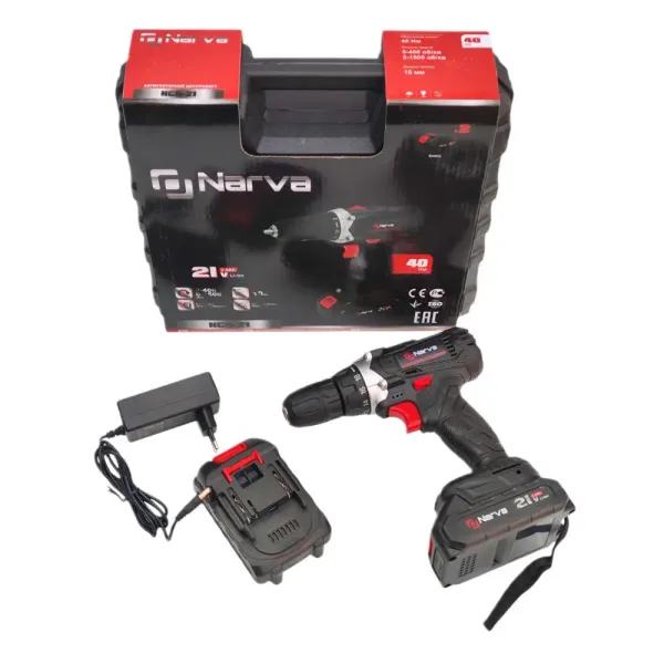 Акумуляторний шуруповерт NARVA 21v в кейсі 12міс.гарантія