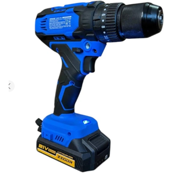 Акумуляторний шуруповерт ZEGOR 21v в коробці 24міс.гарантія