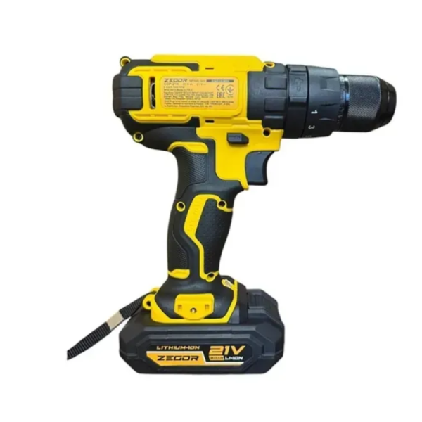 Акумуляторний шуруповерт ZEGOR 21v в кейсі ударний 36міс.гарантія