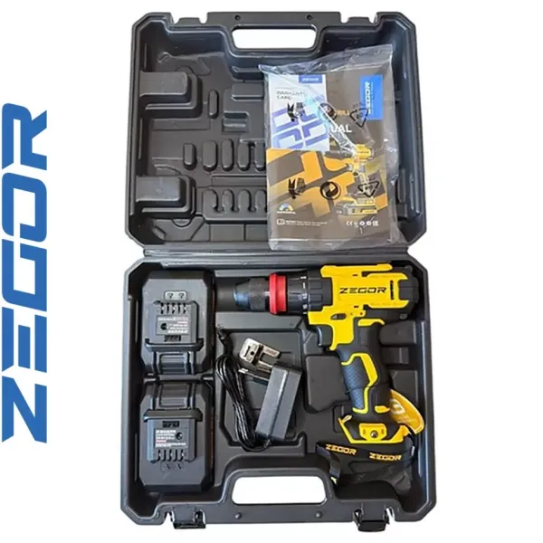 Акумуляторний шуруповерт ZEGOR 21v в кейсі ДФР 36міс.гарантія