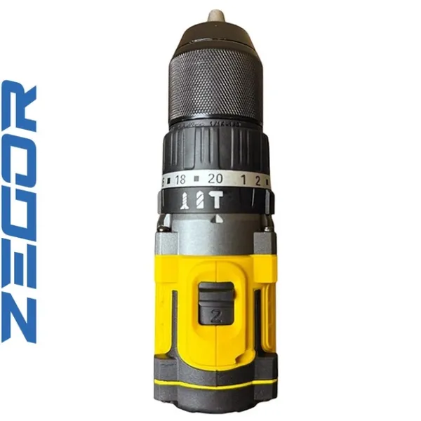 Акумуляторний шуруповерт ZEGOR 21v в кейсі безщітковий 36міс.гарантія