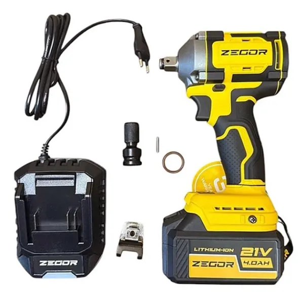 Акумуляторний гайковерт ZEGOR 21v в кейсі 1 акумулятор 36міс.гарантія