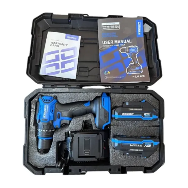 Акумуляторний шуруповерт 21v ZEGOR в кейсі безщітковий 24міс.гарантія 