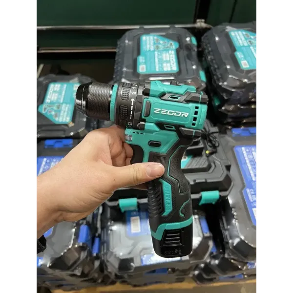 Акумуляторний шуруповерт ZEGOR 16v ЕКО в кейсі безщітковий 12міс.гарантія