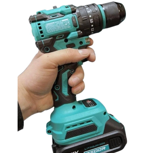 Акумуляторний шуруповерт ZEGOR 21v ЕКО в кейсі безщітковий/ударний 12міс.гарантія