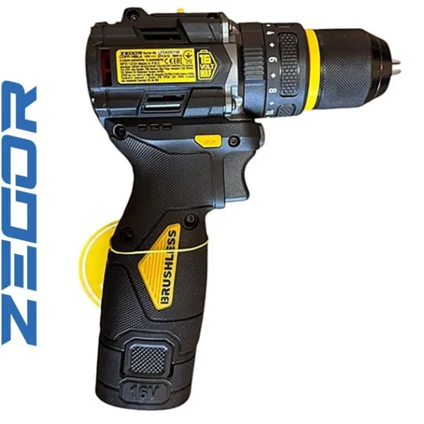 Акумуляторний шуруповерт ZEGOR 16v /в кейсі безщітковий ударний 36міс.гарантія