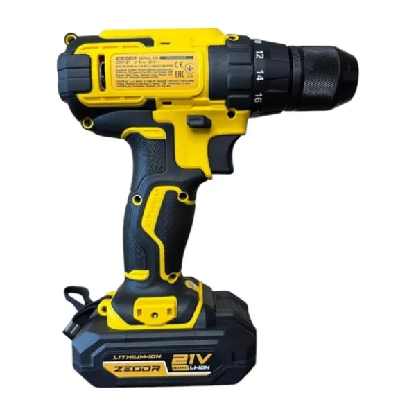 Акумуляторний шуруповерт ZEGOR 21v в кейсі безщітковий 36міс.гарантія