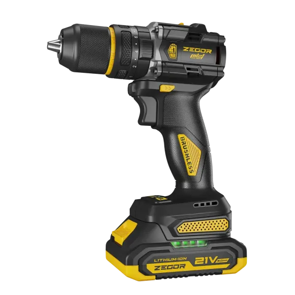 Акумуляторний шуруповерт ZEGOR 21v в кейсі безщітковий ударний 36міс.гарантія