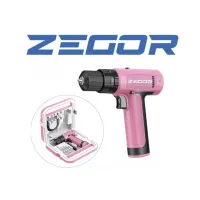 Акумуляторний шуруповерт 12v+набір з кейсом ZEGOR
