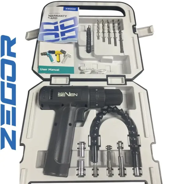 Акумуляторний шуруповерт ZEGOR 12v+набір з кейсом 24міс.гарантія