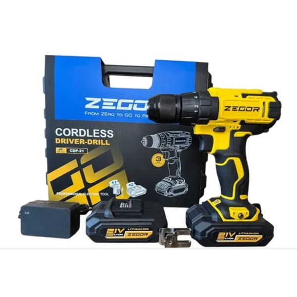 Акумуляторний шуруповерт ZEGOR 21v в кейсі 36міс.гарантія