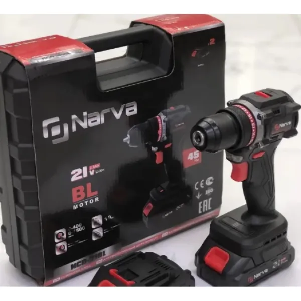 Акумуляторний шуруповерт безщітковий NARVA 21v в кейсі 12міс.гарантія