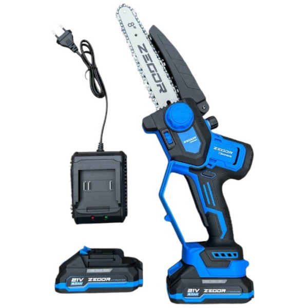 Акумуляторна пила 21v /шина 8"(20см)/2 акб /24міс.гарантія /ZEGOR