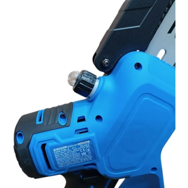 Акумуляторна пила 21v /шина 8"(20см)/2 акб /24міс.гарантія /ZEGOR