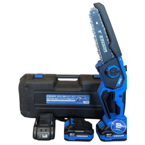 Акумуляторна пила 21v /шина 8"(20см) /1 АКБ /24міс.гарантія /ZEGOR