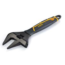 Ключ розвідний з тонкими губами CrV 0-39/215мм прогумований СИЛА