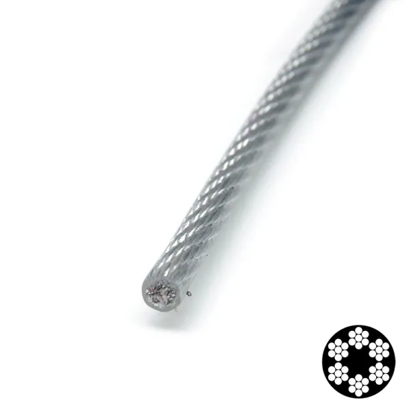 Трос в ПВХ оболонці 3 мм (2+1) DIN 3055 (6х7 + FC) APRO оцинкований 200 м