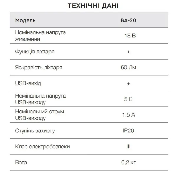 Адаптер для батареї APRO BA-20
