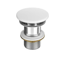 Керамічна пробка для умивальників без переливу Білий