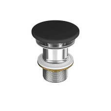 Керамічна пробка для умивальників без переливу Антрацит мат