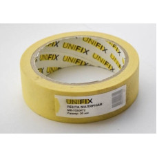 Стрічка клейка малярна 110мкм стандарт 30мм 40м (UNIFIX)