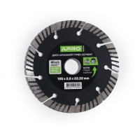 Диск відрізний по бетону Турбо-Сегмент 125х2.0 мм 22-24% (APRO)