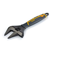 Ключ розвідний з тонкими губами CrV 0-50/255мм прогумований СИЛА