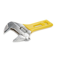 Ключ розвідний укорочений з тонкими губами прогумований CrV 0-46мм 190мм СИЛА