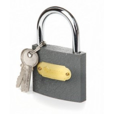 Замок навісний сірий (57x45x17мм), англійський ключ AURORA