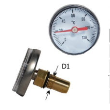 Термометр 1/2 ф50мм (120 С)