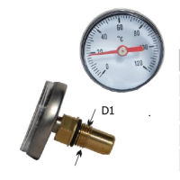 Термометр 1/2 ф63мм (120 С)